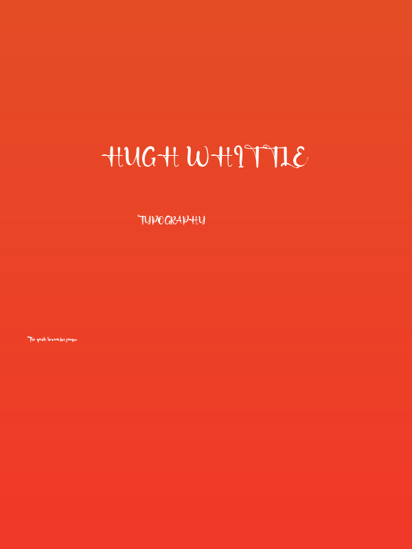 Hugh Whittle Poster
