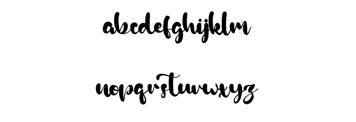 HughWhittle Font LOWERCASE
