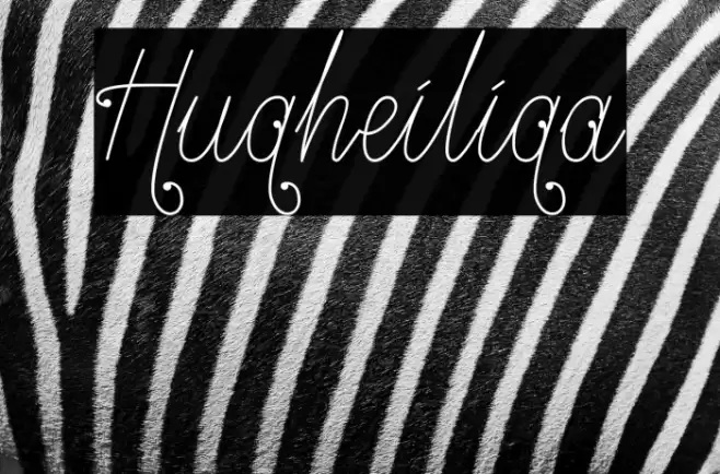 Hugheiliga Font examples