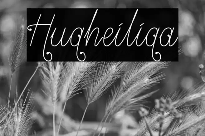 Hugheiliga Font examples