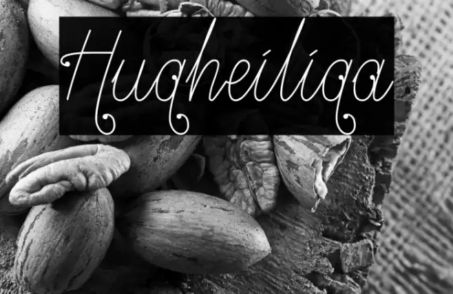 Hugheiliga Font examples