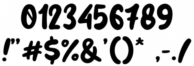 Huglove Font OTHER CHARS