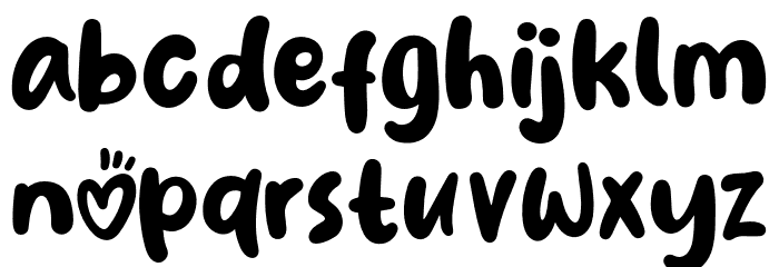 Huglove Font LOWERCASE