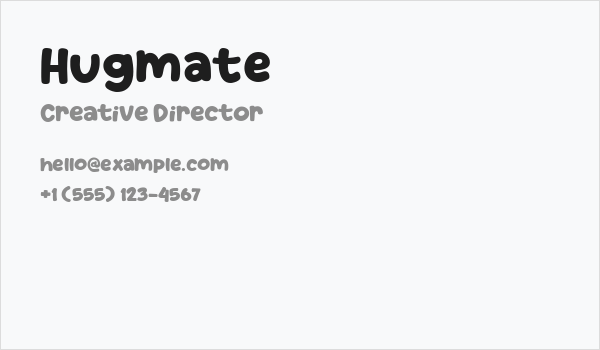 Hugmate Business Card