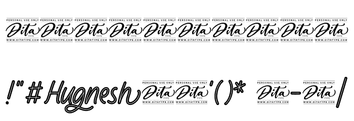 Hugnesh Personal Use Font OTHER CHARS