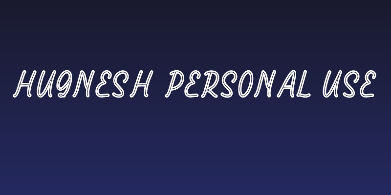 Hugnesh Personal Use Social Header
