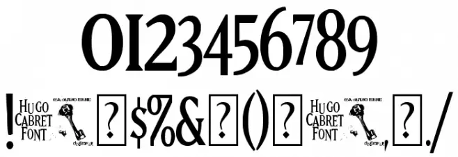 Hugo Cabret Font OTHER CHARS