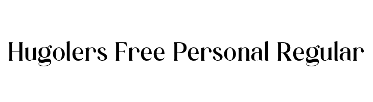 Hugolers Free Personal Regular  Free Fonts Download