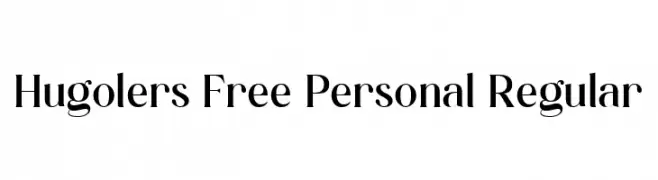 Hugolers Free Personal Regular  font caratteri gratis