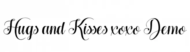 Hugs and Kisses xoxo Demo  font caratteri gratis