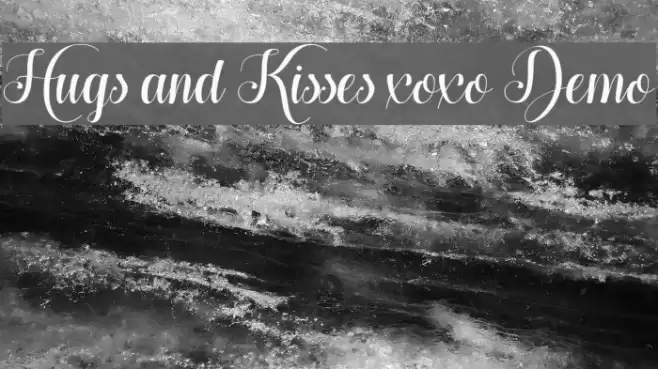 Hugs and Kisses xoxo Demo Font examples