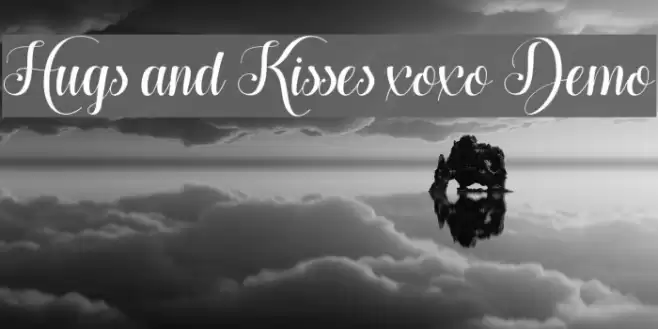 Hugs and Kisses xoxo Demo Font examples