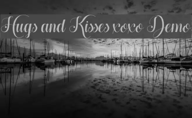 Hugs and Kisses xoxo Demo Font examples