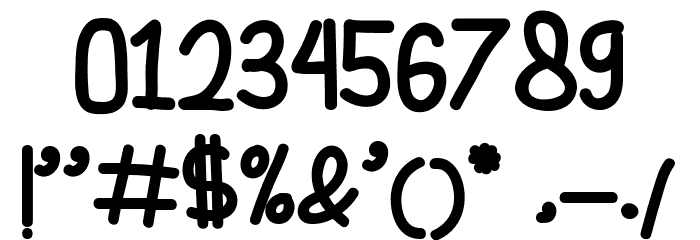 Hujan Tropis Bold Font OTHER CHARS