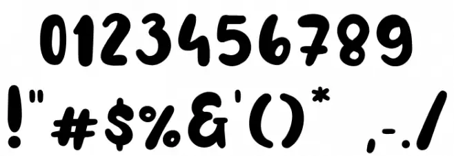 Hujan Font OTHER CHARS