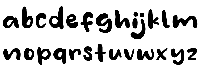 Hujan Font LOWERCASE