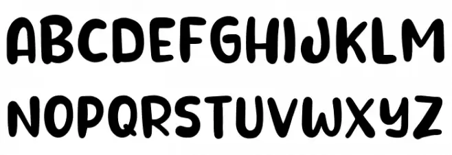 Hujan Font UPPERCASE