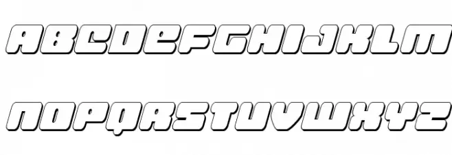 Hula Hoop Girl 3D Italic Caratteri MAIUSCOLE