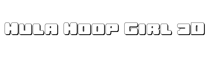 Hula Hoop Girl 3D  Free Fonts Download
