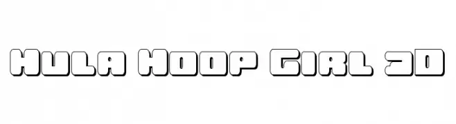 Hula Hoop Girl 3D  フリーフォントのダウンロード