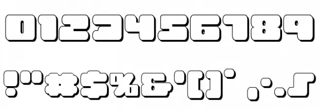 Hula Hoop Girl 3D Font OTHER CHARS