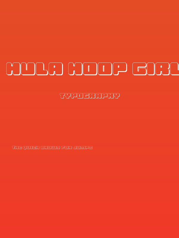 Hula Hoop Girl 3D Poster