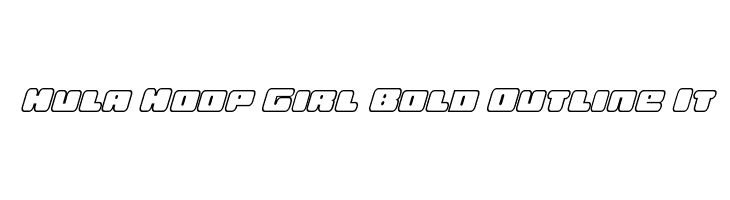 Hula Hoop Girl Bold Outline It  Frei Schriftart Herunterladen