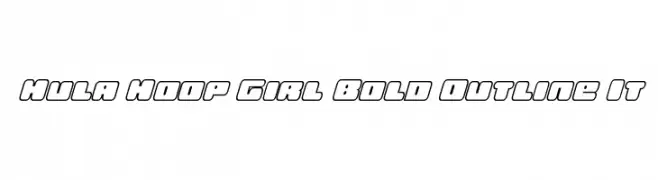 Hula Hoop Girl Bold Outline It  Descarca Fonturi Gratis