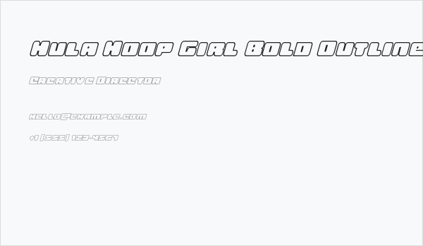 Hula Hoop Girl Bold Outline It Business Card