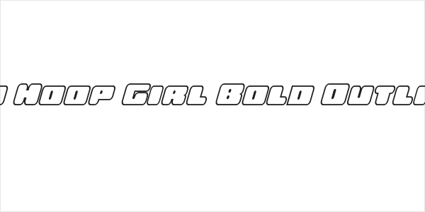 Hula Hoop Girl Bold Outline It Logo