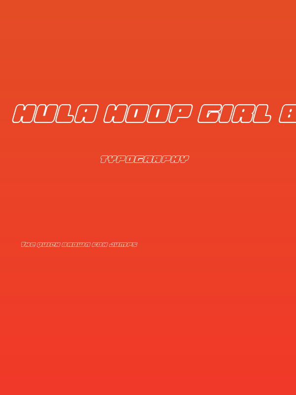 Hula Hoop Girl Bold Outline It Poster