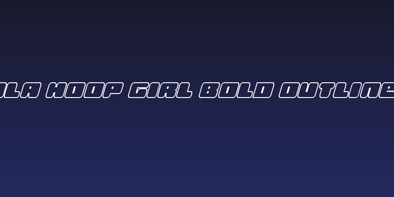 Hula Hoop Girl Bold Outline It Social Header
