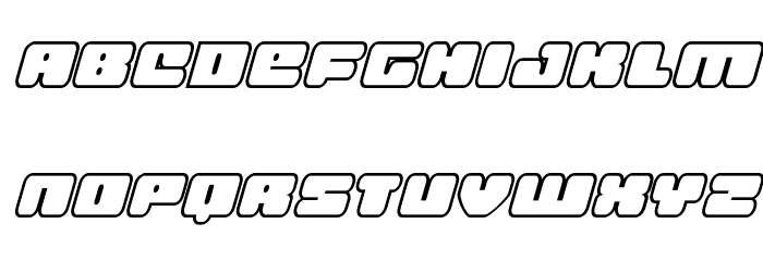Hula Hoop Girl Bold Outline It Font LOWERCASE