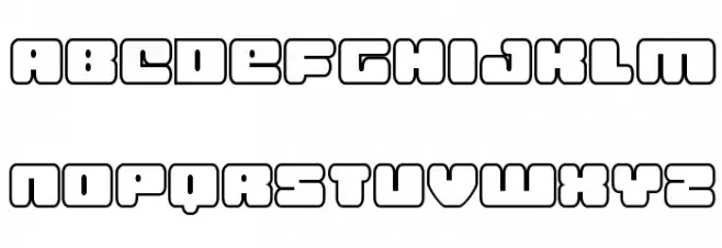 Hula Hoop Girl Bold Outline Schriftart Groß
