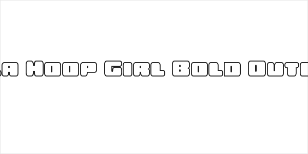 Hula Hoop Girl Bold Outline Logo