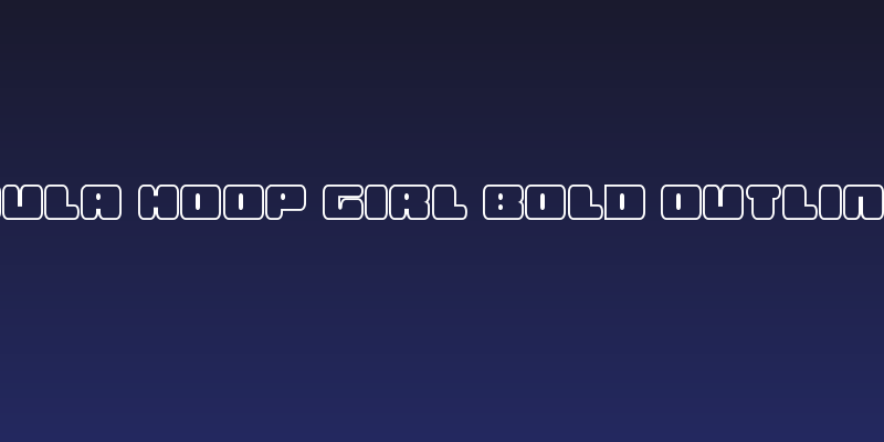 Hula Hoop Girl Bold Outline Social Header