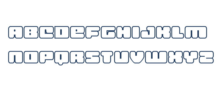 Hula Hoop Girl Bold Outline Lowercase