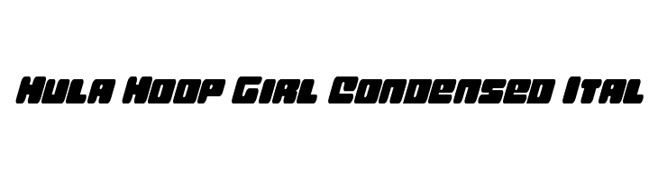 Hula Hoop Girl Condensed Ital  Descarca Fonturi Gratis