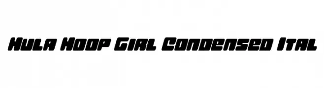 Hula Hoop Girl Condensed Ital  Descarca Fonturi Gratis