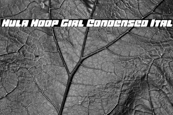 Hula Hoop Girl Condensed Ital Font examples