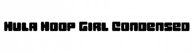 Hula Hoop Girl Condensed  Descarca Fonturi Gratis