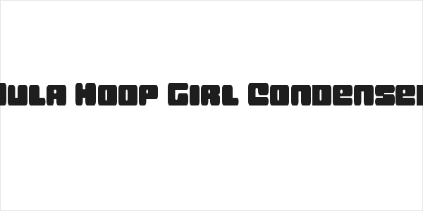 Hula Hoop Girl Condensed Logo