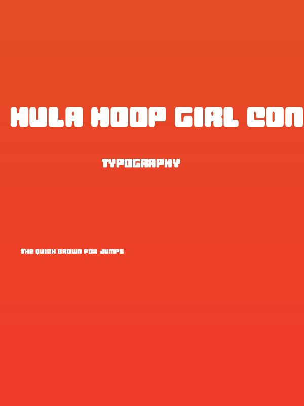 Hula Hoop Girl Condensed Poster