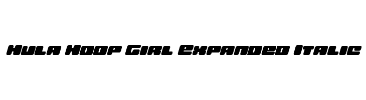 Hula Hoop Girl Expanded Italic  font caratteri gratis
