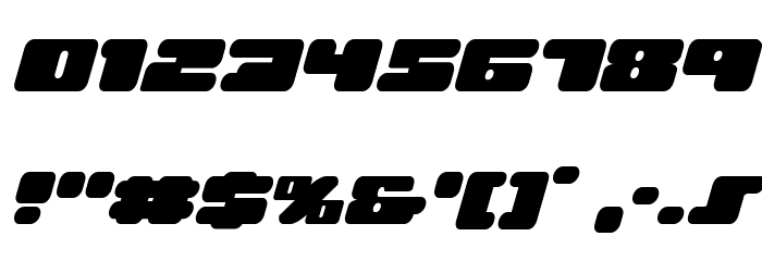Hula Hoop Girl Expanded Italic Font OTHER CHARS