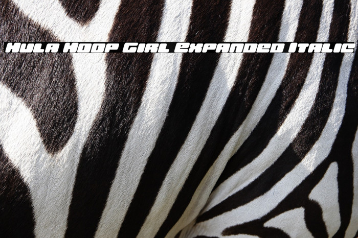 Hula Hoop Girl Expanded Italic Example 3