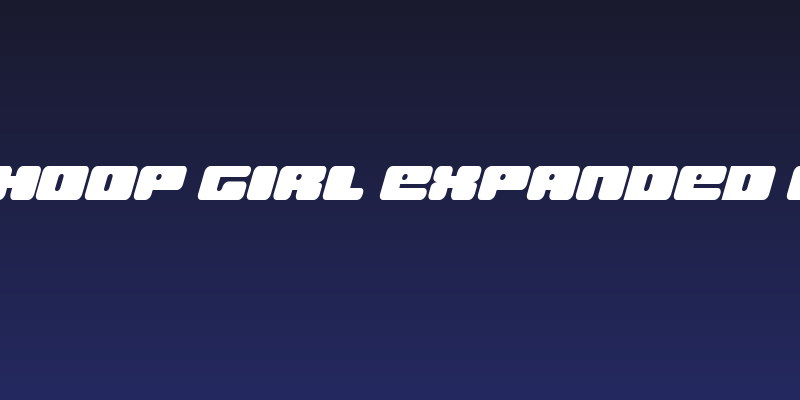 Hula Hoop Girl Expanded Italic Social Header