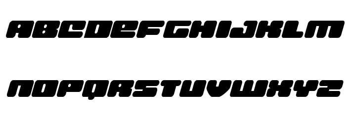 Hula Hoop Girl Expanded Italic Font LOWERCASE