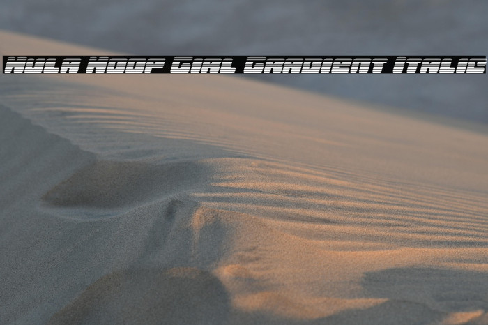 Hula Hoop Girl Gradient Italic Example 2