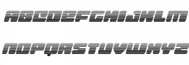 Hula Hoop Girl Gradient Italic Font Litere mici